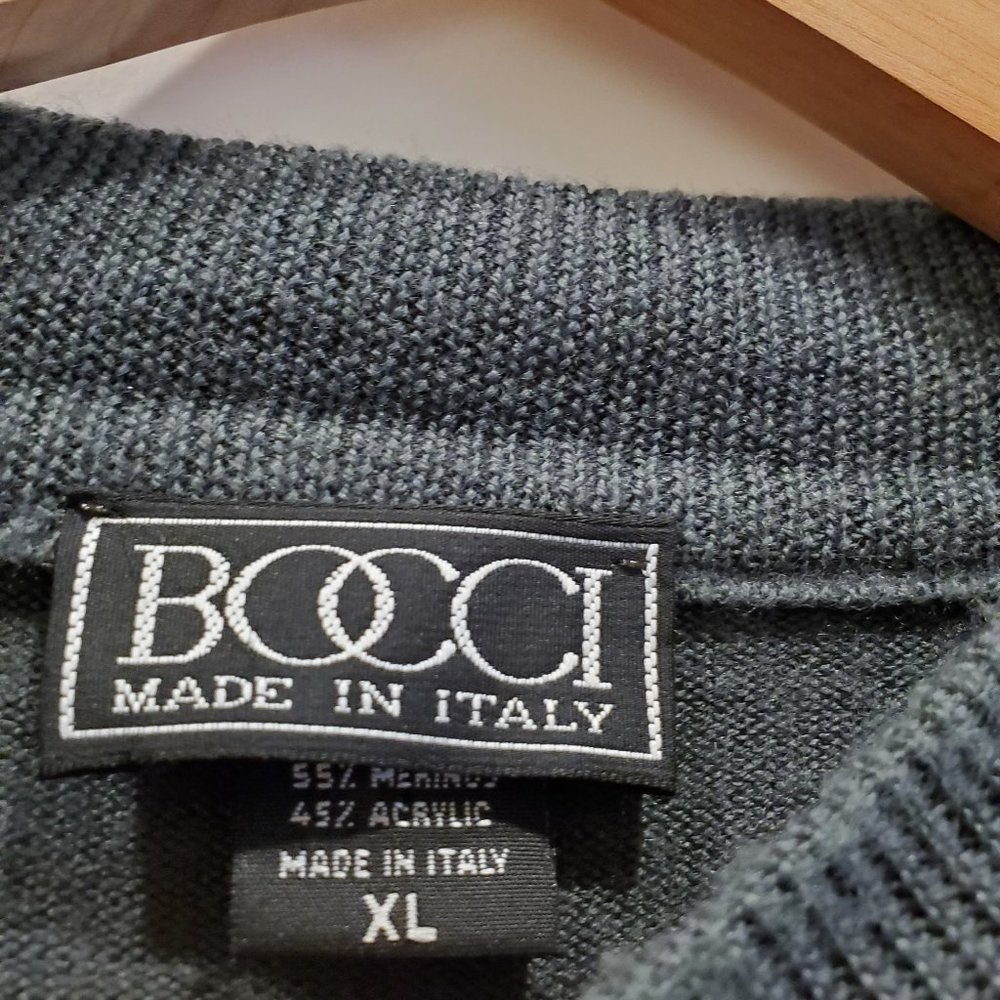 Bocci Men's Crew Neck Sweater Gray XL